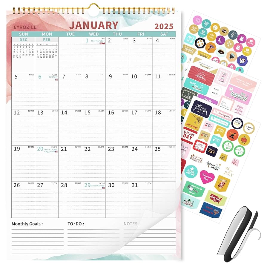 Amazon.com: Desk Calendar 2025-2026 (12
